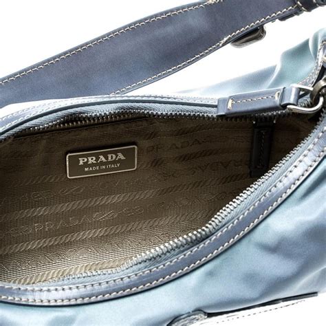 prada light blue shoulder bag|Prada vintage nylon shoulder bag.